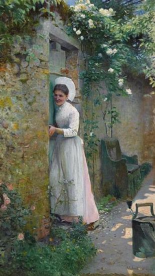 Frank Crawford Penfold By the Garden Door oil painting picture